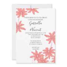 Red Daisies over de White Engagement Party