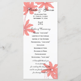 Red Daisies over het programma White Wedding Programmakaart