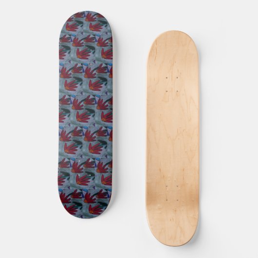 Red Daisies Skateboard (Voorkant)