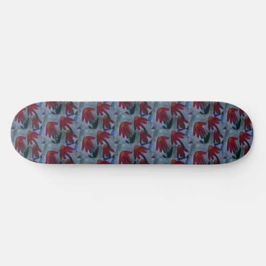 Red Daisies Skateboard (Horizontaal)