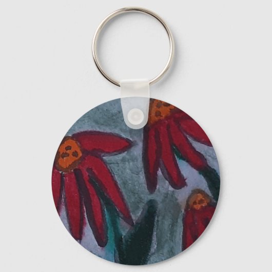 Red Daisies Sleutelhanger (Voorkant)