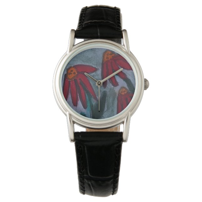 Red Daisies Watch Horloge (Voorkant)