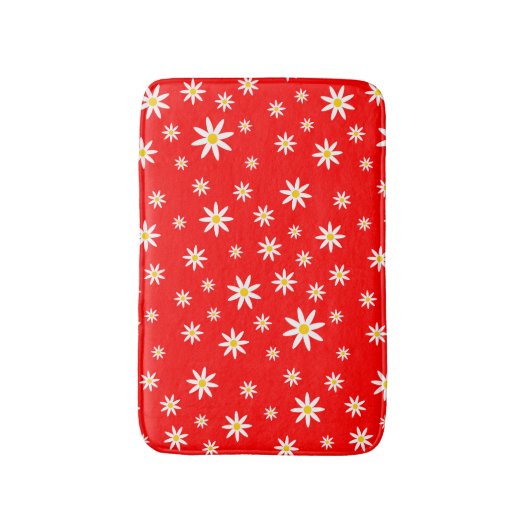 Red Daisy Bath Mat (Voorkant Verticaal)