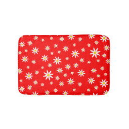 Red Daisy Bath Mat