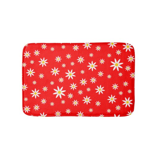 Red Daisy Bath Mat (Voorkant)