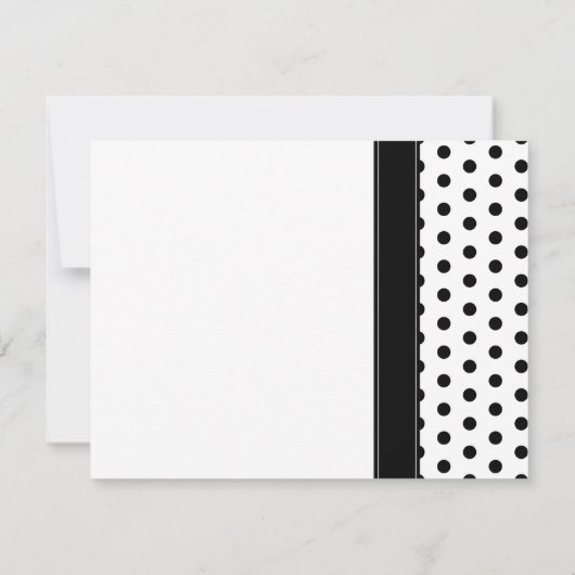 Red Daisy Black Polka Dots Save the Date (Achterkant)