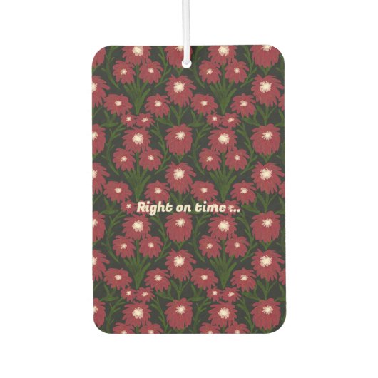 Red Daisy Bouquet Watercolour Pattern Vintage Luchtverfrisser (Voorkant)