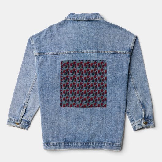 Red Daisy Denim Jacket (Achterkant)