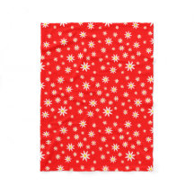Red Daisy Fleece Blanket