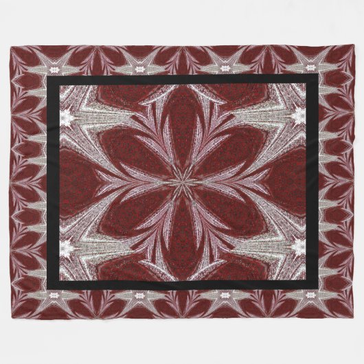 Red Daisy Fleece Deken (Voorkant (Horizontaal))