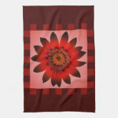 Red Daisy Flower #2 Kitchen Towel Theedoek (Verticaal)
