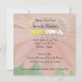 Red Daisy Flower Child Sonogram Baby shower Uitnod Kaart (Achterkant)