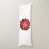 Red Daisy Flower Lichaamskussen (Achterkant (Verticaal))