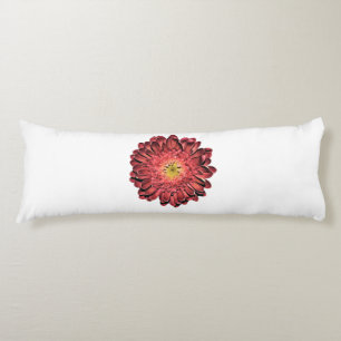Red Daisy Flower Lichaamskussen