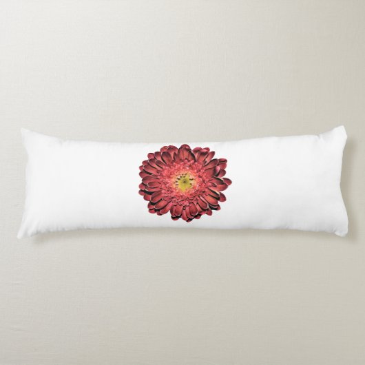 Red Daisy Flower Lichaamskussen (Voorkant)