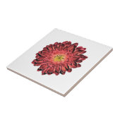 Red Daisy Flower Tegeltje (Zijkant)