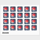 Red Daisy Flowers Vierkante Sticker (Vel)