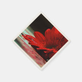 Red Daisy Gerbera Flower Servetten (Hoek)