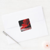 Red Daisy Gerbera Flower Vierkante Sticker (Envelop)