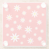 Red Daisy Glass Onderzetter (Achterkant)