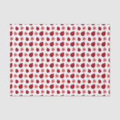 Red Daisy Ladybug Pattern Wrapping Tissuepapier (Voorkant)