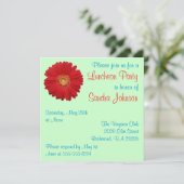 Red Daisy Luncheon Kaart (Staand voorkant)