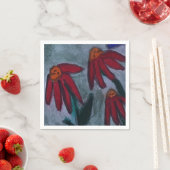 Red Daisy Paper Servet (Insitu)