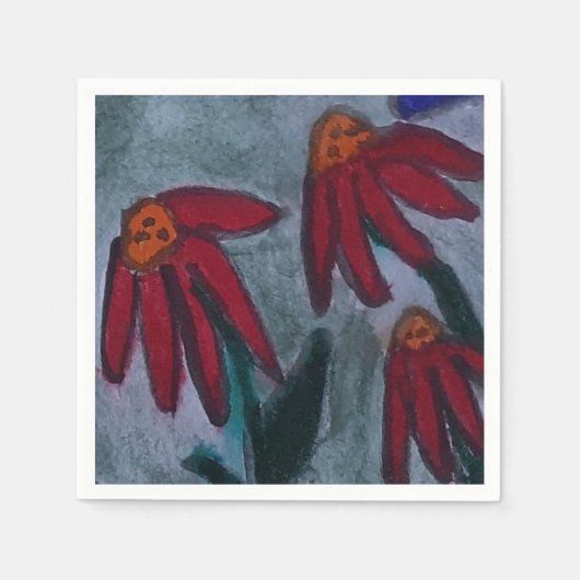 Red Daisy Paper Servet (Voorkant)