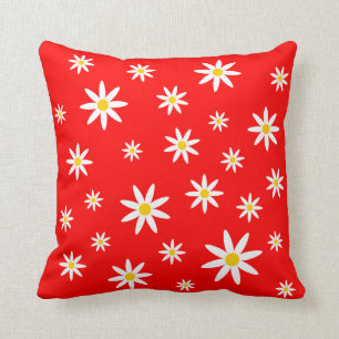 Red Daisy Pillow Kussen
