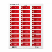 Red Daisy Retouradreslabel Etiket (Full Sheet)