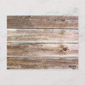 Red Daisy Rustic Barn Wood Trouwtafel Nummer Briefkaart (Achterkant)
