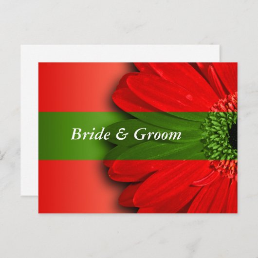 Red Daisy slaat de data op Aankondigingskaart (Voorkant / Achterkant)