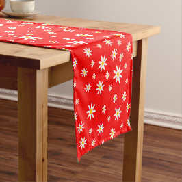 Red Daisy Table Runner Korte Tafelloper