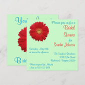 Red Daisy Vrijgezellenfeest Kaart (Voorkant / Achterkant)