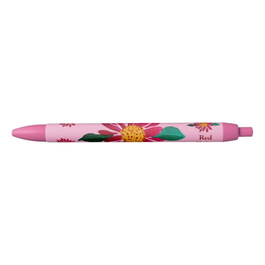 Red Daisy  Zwarte Inkt Pen (Voorkant)