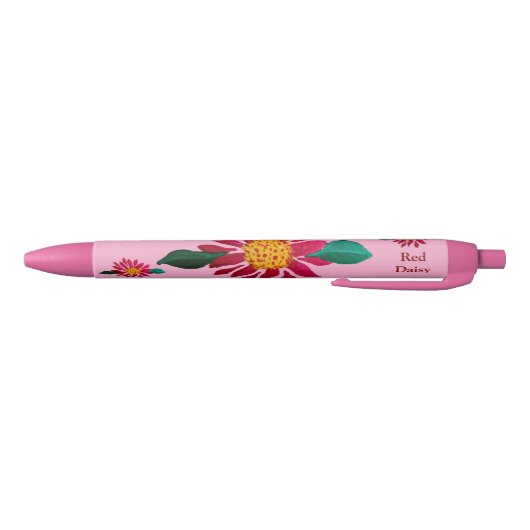 Red Daisy Zwarte Inkt Pen (Bodem)