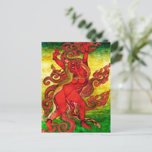 Red Dakini Briefkaart (Staand voorkant)