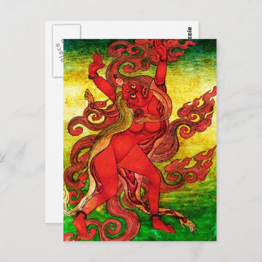 Red Dakini Briefkaart (Voorkant / Achterkant)