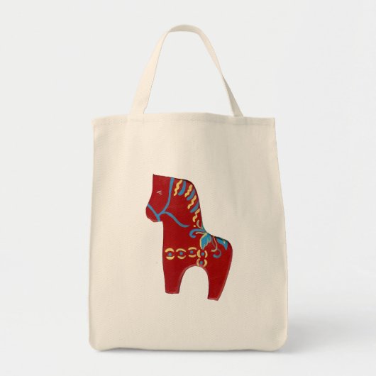 Red Dala Grocery Bag Tote Bag (Voorkant)