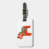 Red Dala Horse Bagagelabel (Voorkant verticaal)