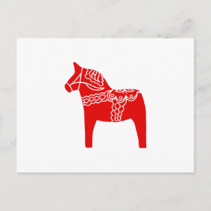 Red Dala Horse Briefkaart