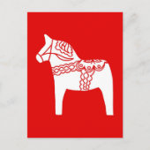 Red Dala Horse Briefkaart (Voorkant)