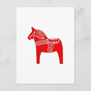 Red Dala Horse Briefkaart