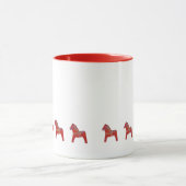 Red Dala Horse Coffee Mok (Midden)