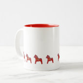 Red Dala Horse Coffee Mok (Voorkant links)