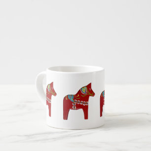 Red Dala Horse Espresso Cup Kop