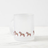 Red Dala Horse Hot Cider Frosted Mok (Voorkant links)