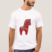 Red Dala Horse kleren T-Shirt (Voorkant)