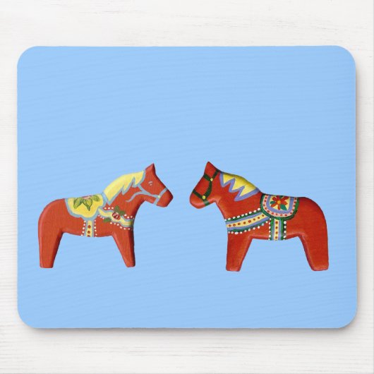 Red Dala Horse Mousepad Muismat (Voorkant)