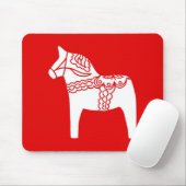 Red Dala Horse Muismat (Met muis)